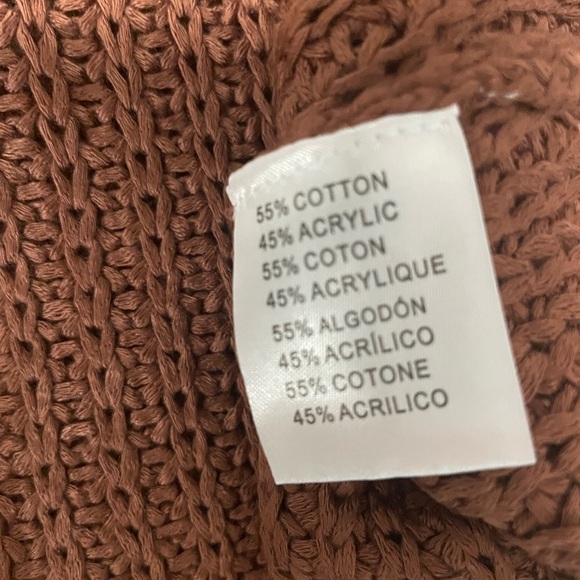 NWT Miracle open knit long sleeves brown sweater. Size S/M - Picture 6 of 6